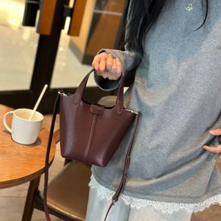 菜籃子包 女 2025 新款 真皮通懃 小眾設計 水桶包 頭層牛皮 單肩斜挎包 小方包 水桶包 韓國 側揹包 單肩包
