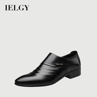 IELGY 新款商務皮鞋休閒尖頭男士皮鞋
