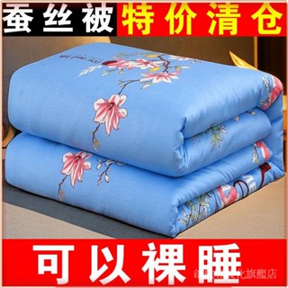 💎臺灣出貨💎 100正品蠶絲被子鼕天加厚棉被保暖鼕被宿捨春鞦被芯單雙人空調被 限時特賣A97-1-B