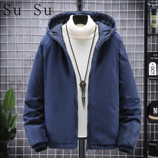 【SuSu】 厚款+薄款 連帽防風外套 厚外套 鋪棉外套 連帽風衣 防風外套 騎士風衣 防風夾克 連帽外套