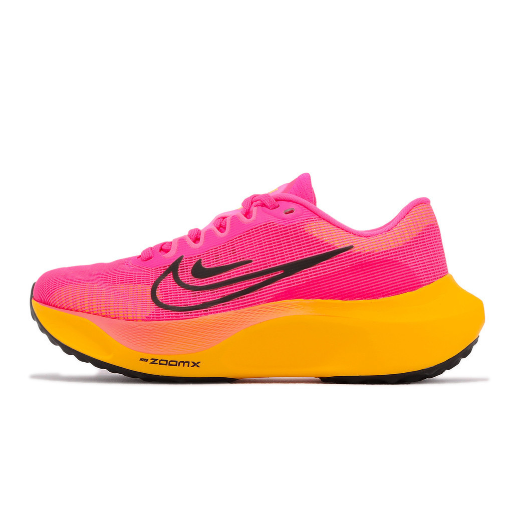 Nike 慢跑鞋 Wmns Zoom Fly 5 桃紅 橘黃 厚底 路跑 女鞋 運動鞋 【ACS】 DM8974-601