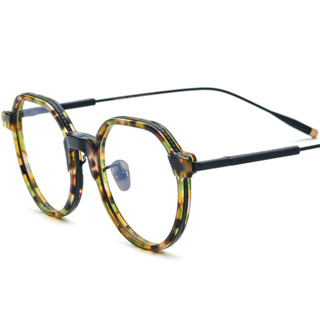 超輕板材純鈦眼鏡框男復古日本設計師款方形眼鏡架可配鏡