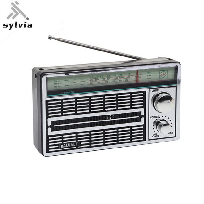 熱賣!! Am FM SW 收音機帶伸縮天線旋鈕調節收音機揚聲器電池供電便攜式收音機播放器