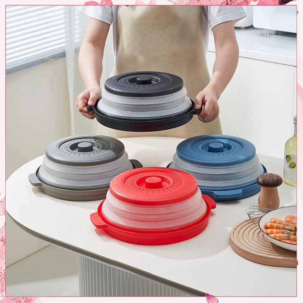  微波爐防濺罩不含 BPA 的洗碗機安全通風加熱折疊蓋食物盤護罩帶掛鉤孔,用於微波爐和洗碗機