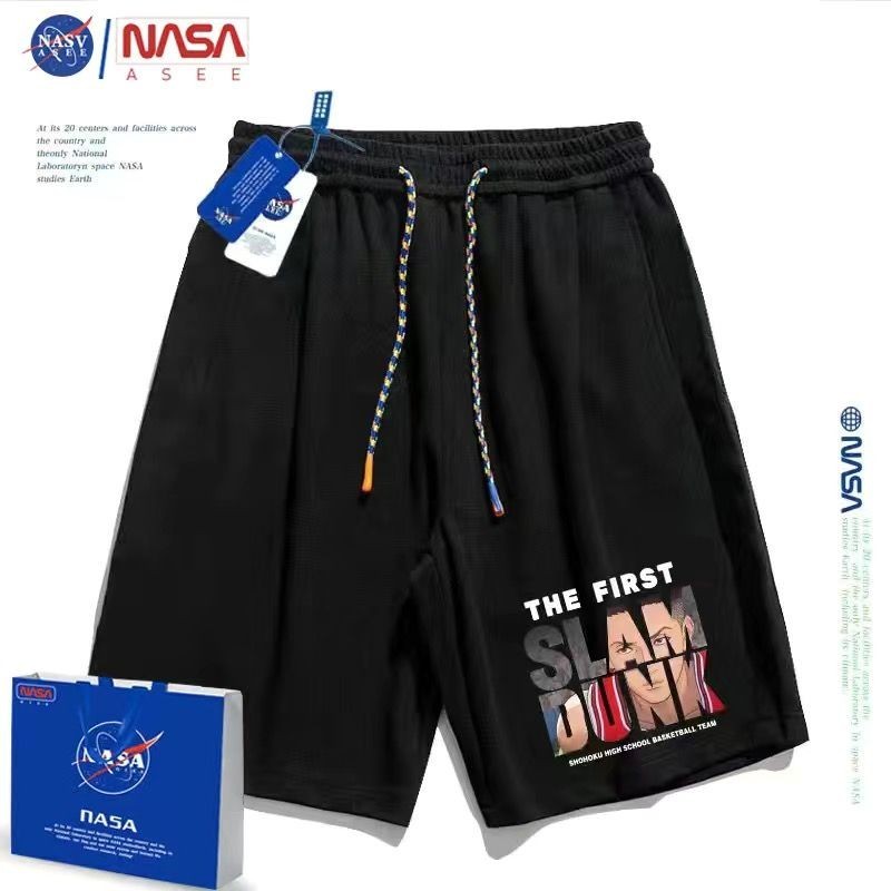 NASA聯名灌籃高手日系動漫短褲男休閒寬鬆五分運動籃球褲4.30