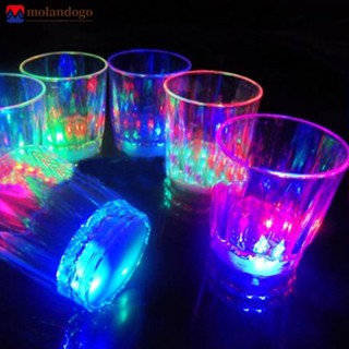 Molandogo Mini LED 閃爍塑料飲料酒飲料杯酒吧裝飾派對俱樂部馬克杯 N3O8