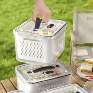戶外野餐盒 保鮮盒可微波爐加熱密封盒食物便當盒手提出遊