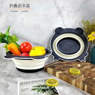 家用廚房瀝水籃 摺疊水果籃 可伸縮洗菜籃精美廚房蔬果籃