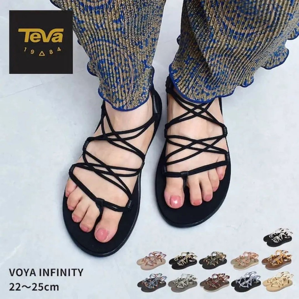 TEVA 涼鞋 Voya Infinity 黑色 女用 日本直送 二手