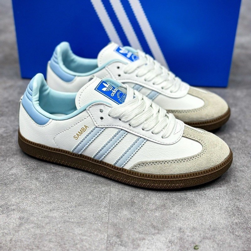 愛迪達 [鞋套] Adidas Samba og'white Halo Blue' 運動鞋白色藍色