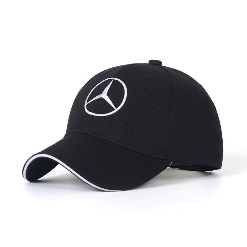 賓士AMG標誌棒球帽 賽車運動帽子 車迷F1帽子 戶外運動防晒鴨舌帽
