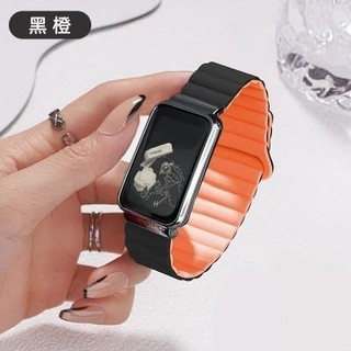 適用於 Samsung 三星 Galaxy Fit3 SM-R390 雙色矽膠磁吸錶帶 簡約時尚 個性百搭 手腕帶