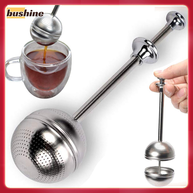 Bushine 食品級不銹鋼茶壺濾茶器,可伸縮球形網狀泡茶器過濾器,可重複使用的茶包