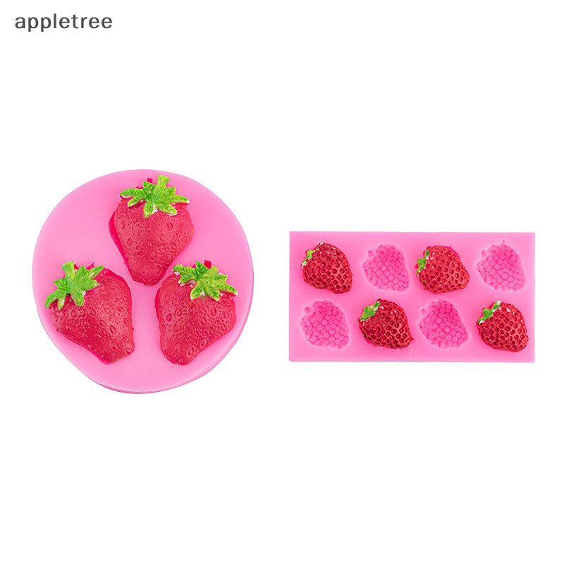 Appl 草莓矽膠模具 DIY 手工糖果果凍烤盤兒童紙杯蛋糕軟糖軟糖模具蛋糕烘焙裝飾模具 TW