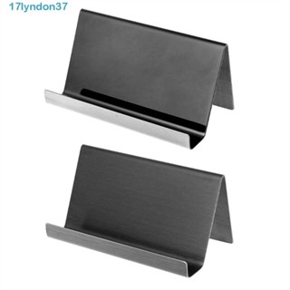 LYNDONB名片夾創意會議附件手機支架不銹鋼金屬桌面名片展示架