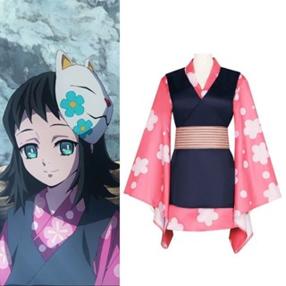 蝦皮最低🌸 鬼滅之刃cos服炭治郎師姐靖兔真菰短和服cosplay舞臺表演服 cosplay 角色扮演
