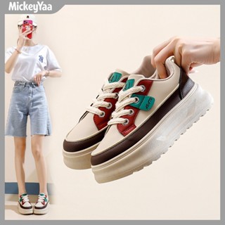 【 mickeyyaa服飾舘】2025春季小白鞋新款韓版ins女學生增高厚底運動闆鞋休閒鞋ZY1811
