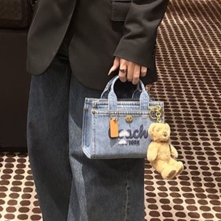 JH 現貨 牛仔託特包包女士2025新款高階質感小眾通懃大容量帆布手提斜挎包