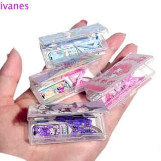 IVANES01鉛筆盒模型,橡皮尺旋律黑美娃娃屋鉛筆盒,模擬場景逼真的設計肉桂捲迷你文具盒