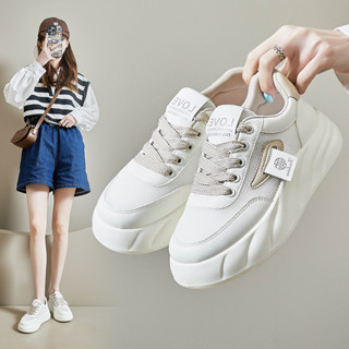 【現貨】2024夏季小白鞋新款韓版ins女學生增高透氣運動板鞋潮休閒XW806-1 4SO8