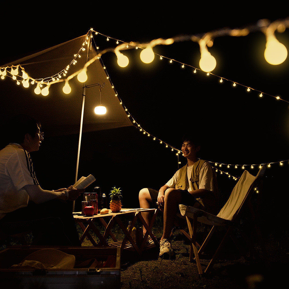 LED戶外氛圍燈串發光氣泡球波波球防水球泡滿天星露營帳篷燈串