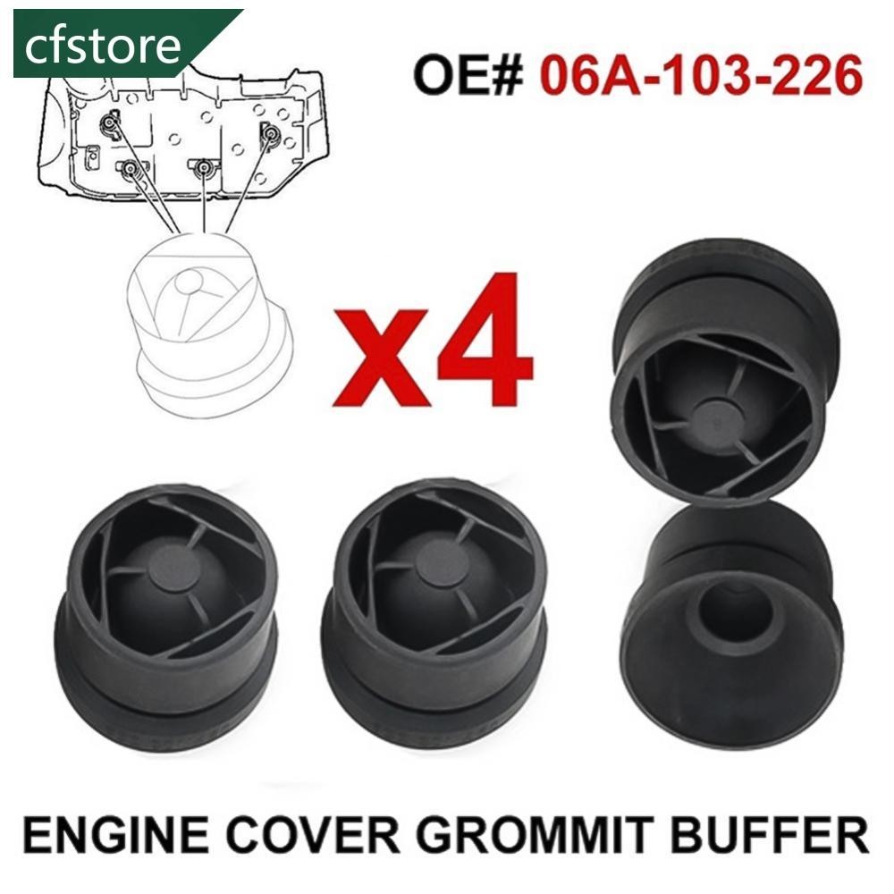 Cfstore 4 件汽車發動機罩墊橡膠止動連接保險槓索環適用於奧迪 A3 A6 大眾高爾夫 Mk5 Polo Pass