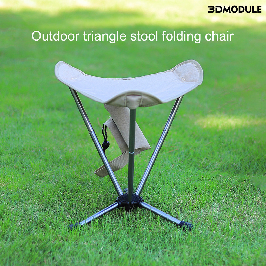 Dl-三角釣魚折疊椅強力承重透氣加厚材質3腿快速折疊野營凳聚會