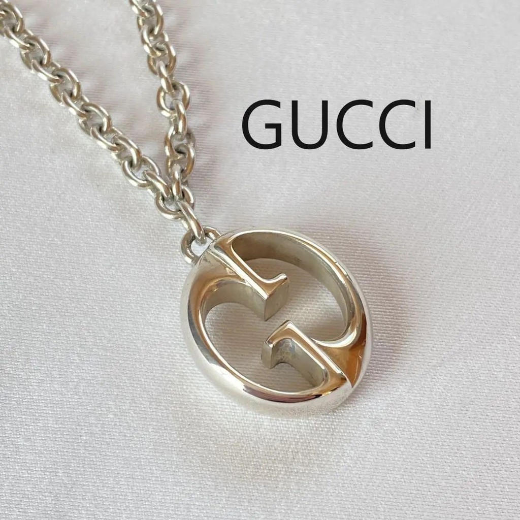 GUCCI 古馳 項鍊 ag925 Interlocking系列 銀色 mercari 日本直送 二手