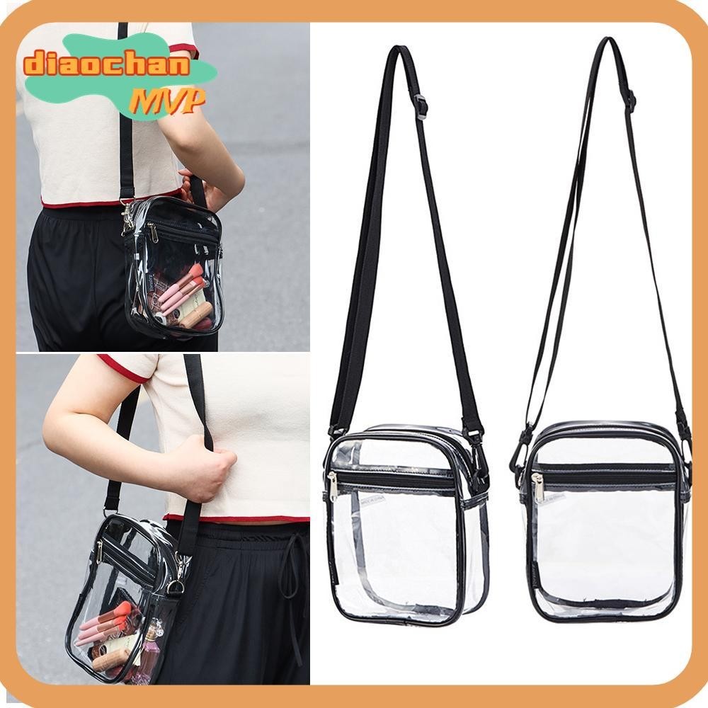 Diachamy 單肩包時尚透明休閒托特包 PVC 手提包