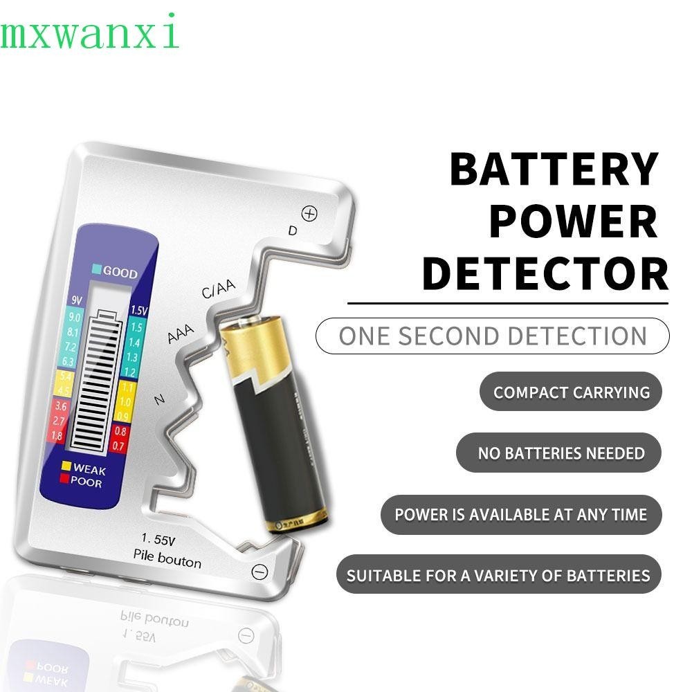MXWANXI電池容量測試儀數字9V電池電量測試儀電壓表測試儀電壓錶伏特容量檢測器