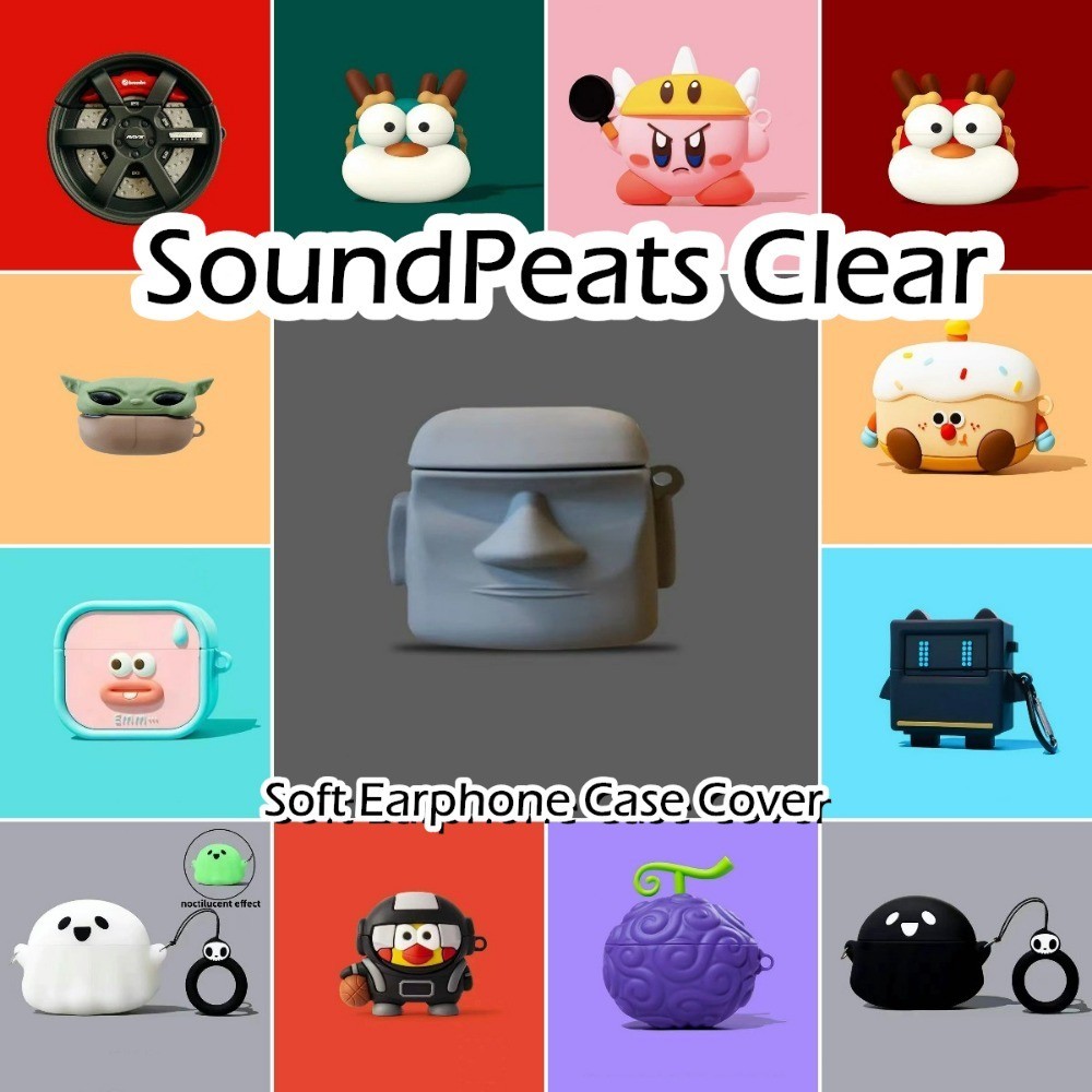[imamura] 適用於 SoundPeats Clear Case 時尚創意卡通軟矽膠耳機套外殼保護套 NO.2