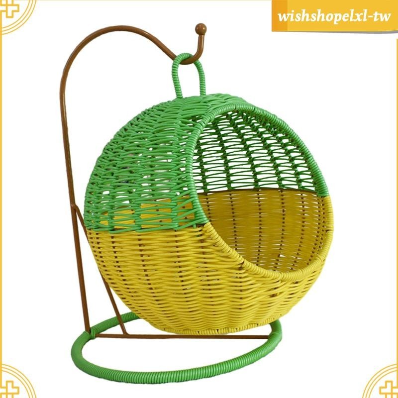 [WishshopelxlTW] 家庭農舍手工編織水果籃裝飾挂件