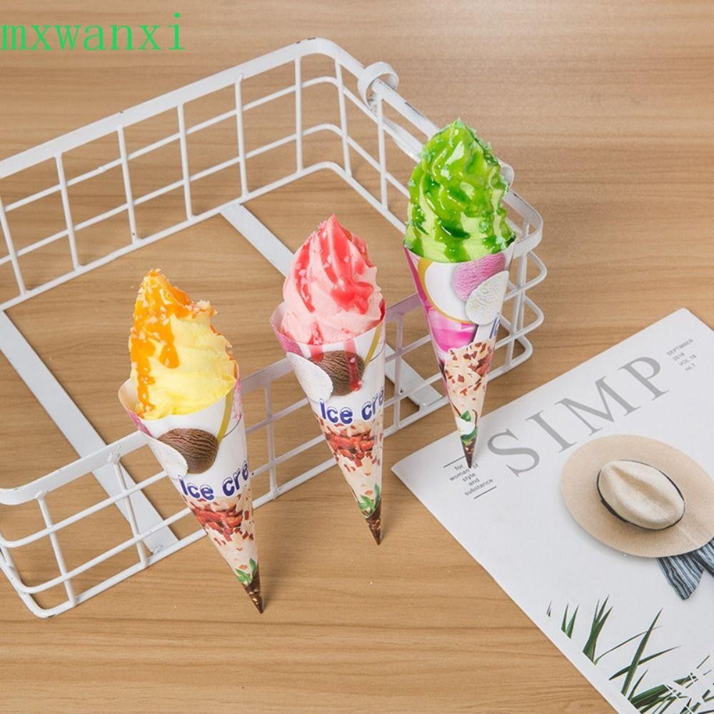 MXWANXI冰淇淋模型,冰淇淋PU仿真冰淇淋,易於使用夏天假的手工製作攝影道具家居裝飾