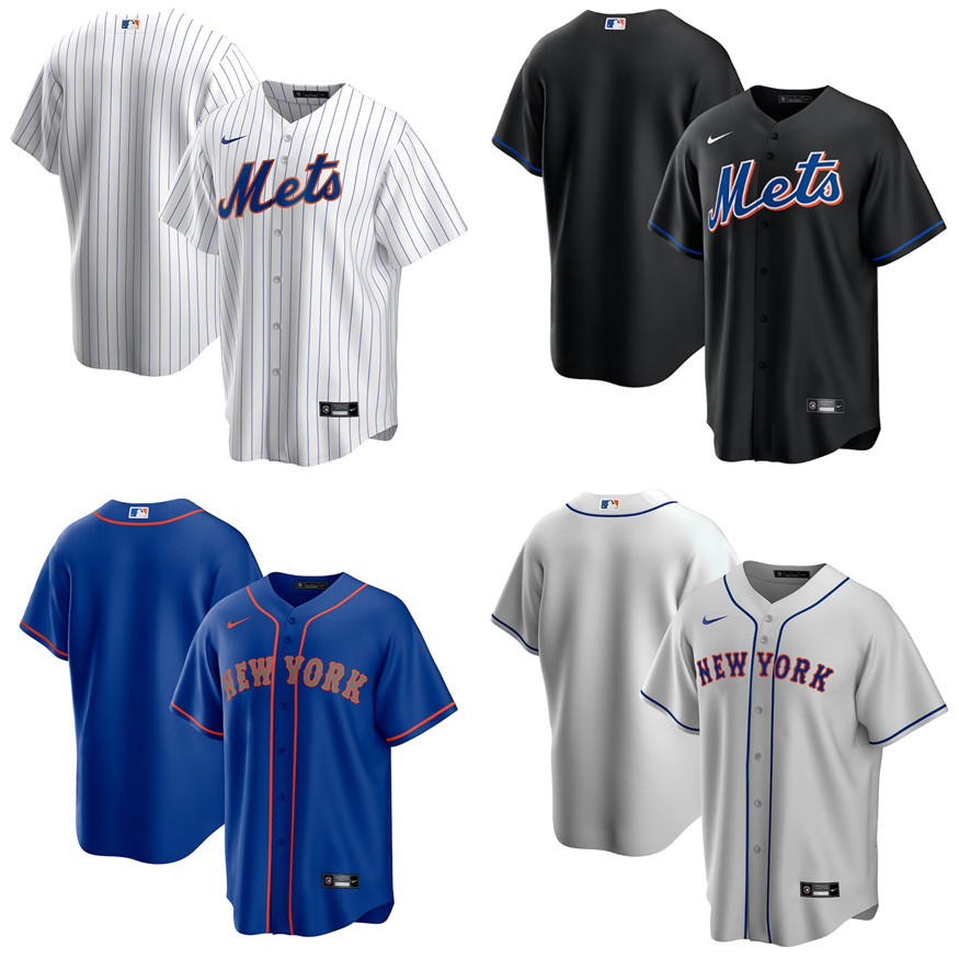 【現貨速發】球衣 美職聯紐約大都會New York Mets棒球服空白版球衣運動服男裝上衣