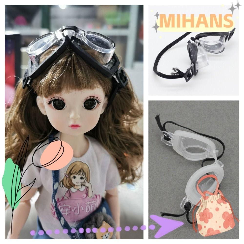 MIHLabubu娃娃眼鏡,塑料6.5厘米9厘米Labubu娃娃玩具眼鏡,5種顏色圓形邊框娃娃配件