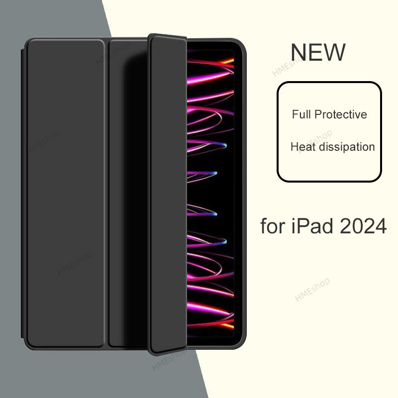 適用於 iPad Pro 13 2024 Pro 11 的超薄三折保護套適用於 iPad Air 11 Air 6th