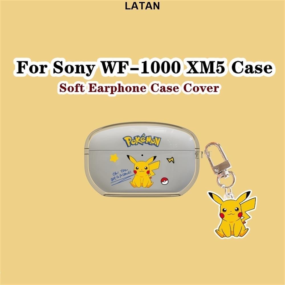 LATAN-適用於索尼 Wf-1000 XM5 外殼透明創意卡通適用於索尼 WF-1000 XM5 外殼軟耳機外殼保護套