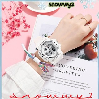 SNOWWY2手錶,戶外運動防水電子手錶,時尚大錶盤多功能鬧鐘婦女