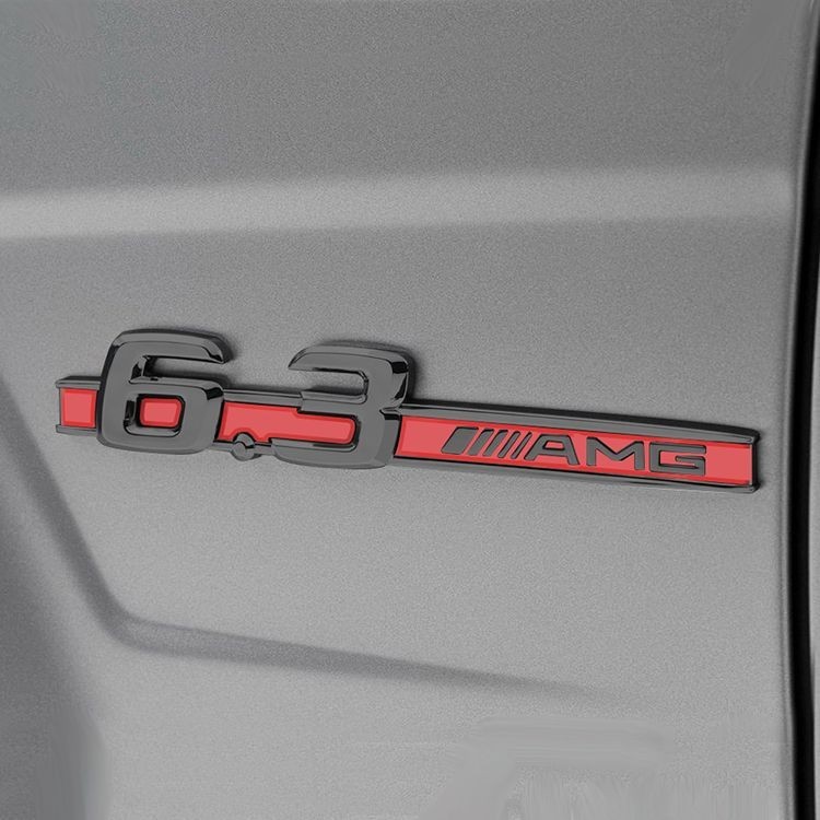 Benz 賓士 C63 AMG 車標 貼標 字標 6.3AMG葉子板標 E63 SL63 CLS63 改裝 黑色車標誌