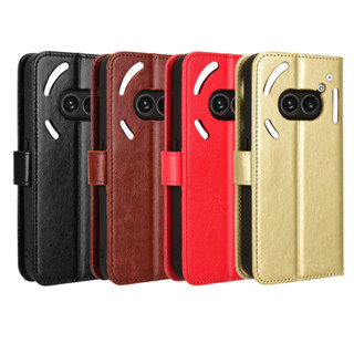 適用Nothing Phone 2A手機殼插卡掛繩手機皮套翻蓋瘋馬紋Phone 1