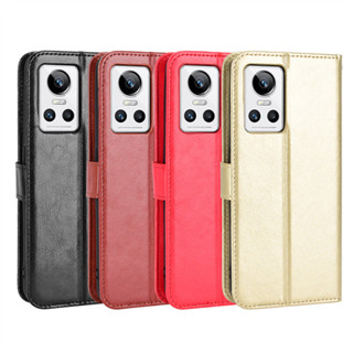 適用Realme GT Neo3T手機殼OPPO Realme GT Neo 3手機皮套瘋馬紋