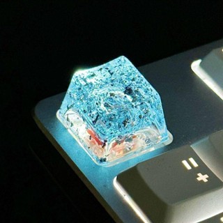 【臺灣出貨】樹脂個性黑金高顏值滴膠手工diy透光十字軸機械鍵盤鍵帽OEMR4 鍵盤 可愛鍵帽 十字軸鍵帽 鍵帽