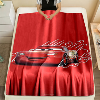 Lightning McQueen 毛絨法蘭絨柔軟休息午睡毯兒童卡通毯兒童動漫毯