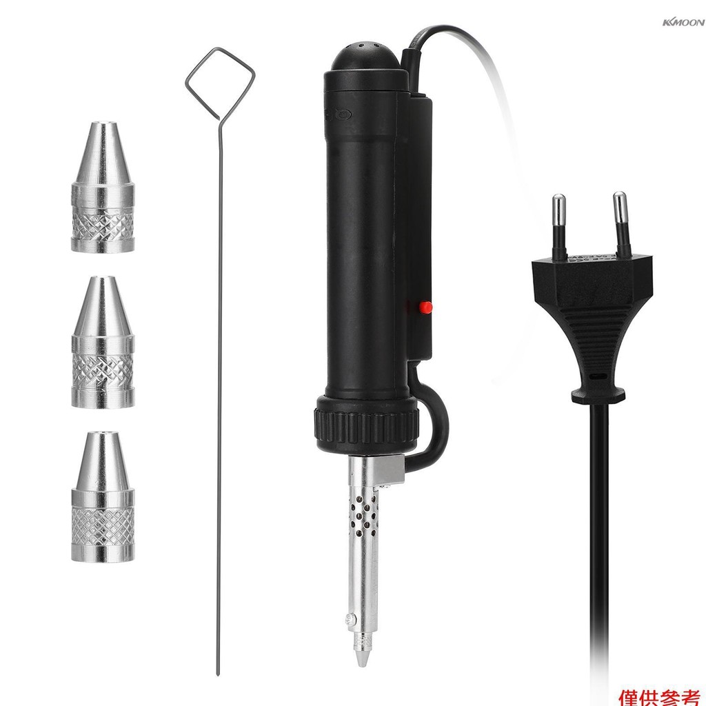 全自動吸錫器電動吸錫槍電熱吸錫泵 拆除錫電子工具 配3個吸嘴 黑色歐規 220V