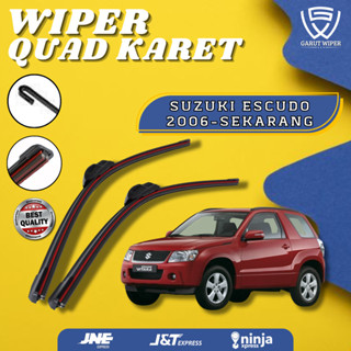 SUZUKI 鈴木 Escudo 2006 現在四刃汽車前擋風玻璃雨刮器無框 4 橡膠 1 套左右
