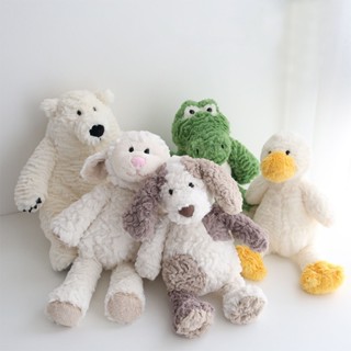 高品質軟羊北極熊鱷魚狗毛絨卡通動物嬰兒安撫玩具娃娃