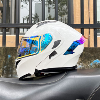 ORZ 機車安全帽 揭面盔 男女通用 雙鏡片 機車 藍牙 透風透氣 全罩安全帽 美國DOT認證