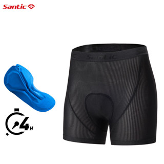 Santic 男士騎行短褲 6 小時 4D 加墊防震透氣運動自行車短褲