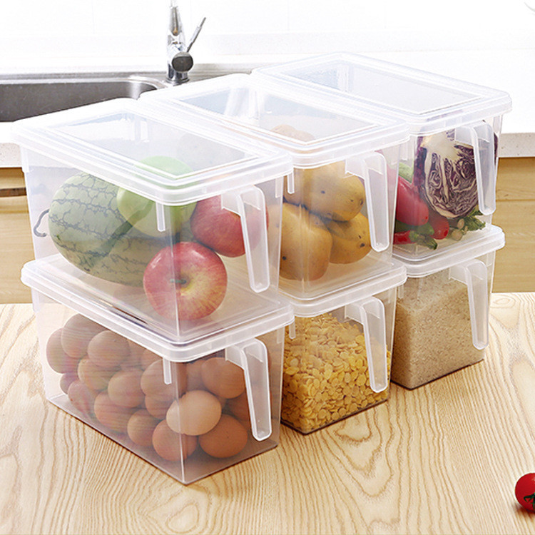 大容量冰箱保鮮收納盒廚房食物密封罐透明塑膠果蔬收納盒工廠直供