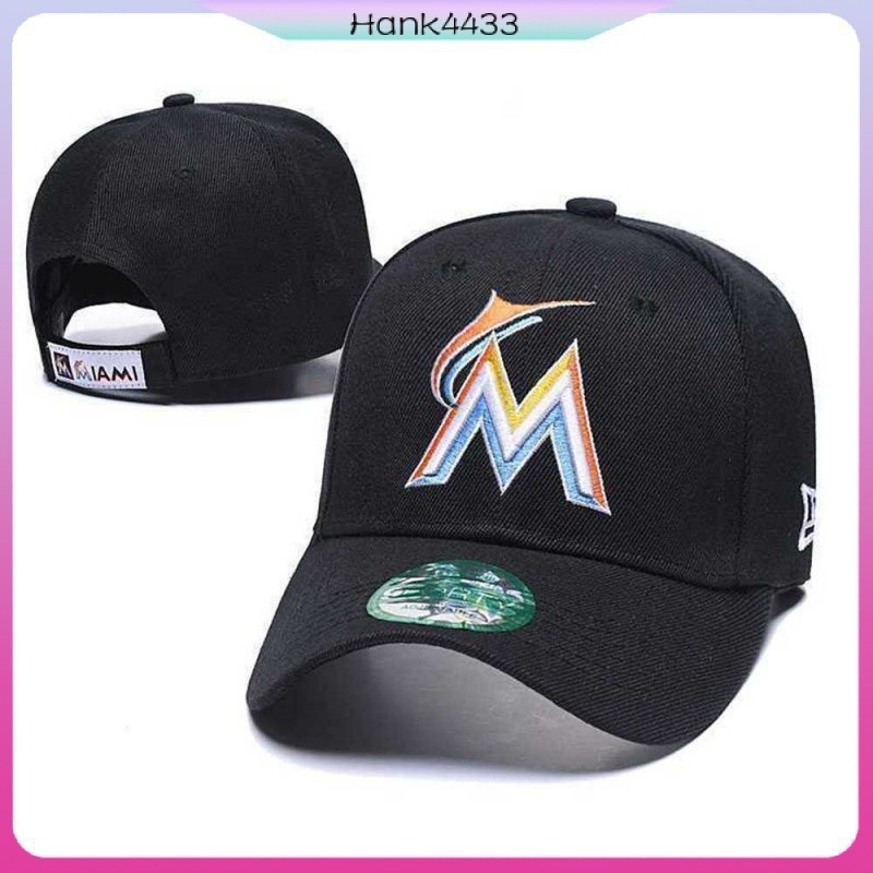 MLB 棒球帽 Forida Marlins 佛羅里達 馬林魚 時尚帽 男女均可佩戴 嘻哈帽 可調 戶外帽 6JGW